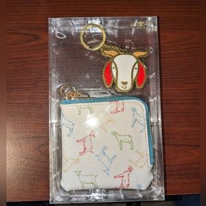 Bella Bug Goat  Key Chain and Leatherette Coin Holder Set